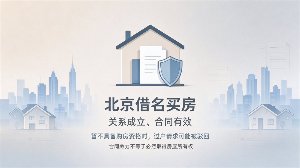 央产房买卖纠纷 | 借名买房，合同被判有效却拿不到过户？北京海淀法院给出了明确裁判