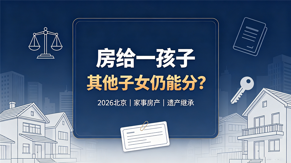 2026 北京｜父母把房过户给一个孩子，其他子女仍能分？3 种情况