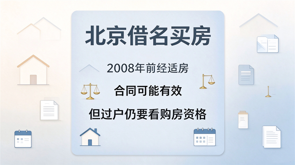 房改房继承纠纷 | 北京借名买房终于判清了：2008年前经适房，合同可能有效，但过户不一定支持